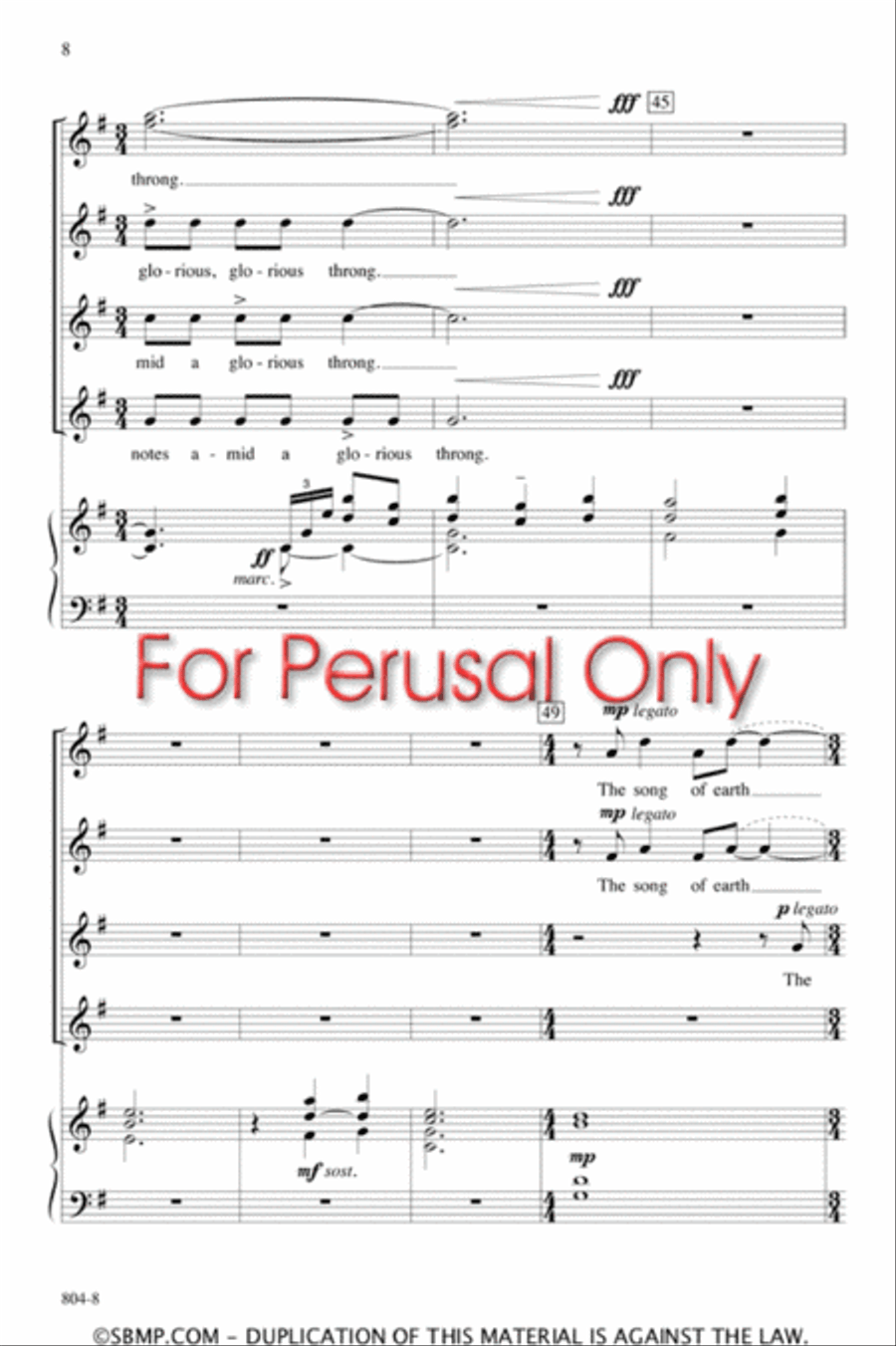 You Are the Music - SSAA Octavo SSAA scores gallery preview page 8