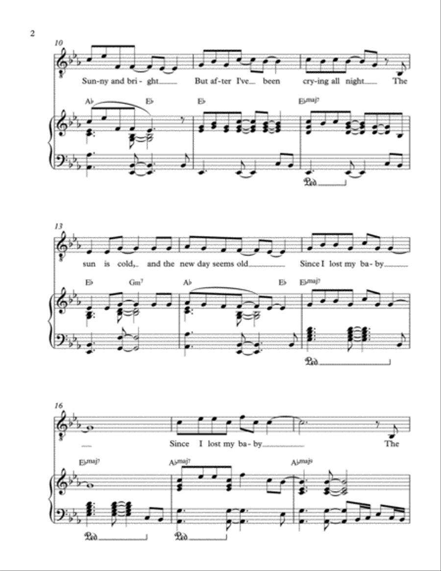 Since I Lost My Baby Voice scores gallery preview page 3