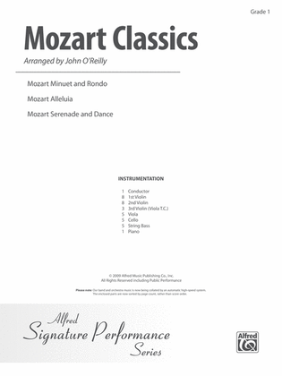 Book cover for Mozart Classics: Score