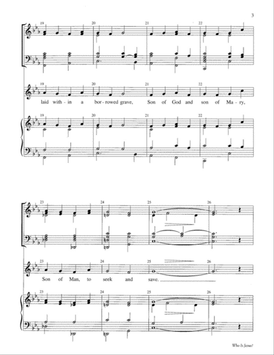 Who Is Jesus? Choir scores gallery preview page 3