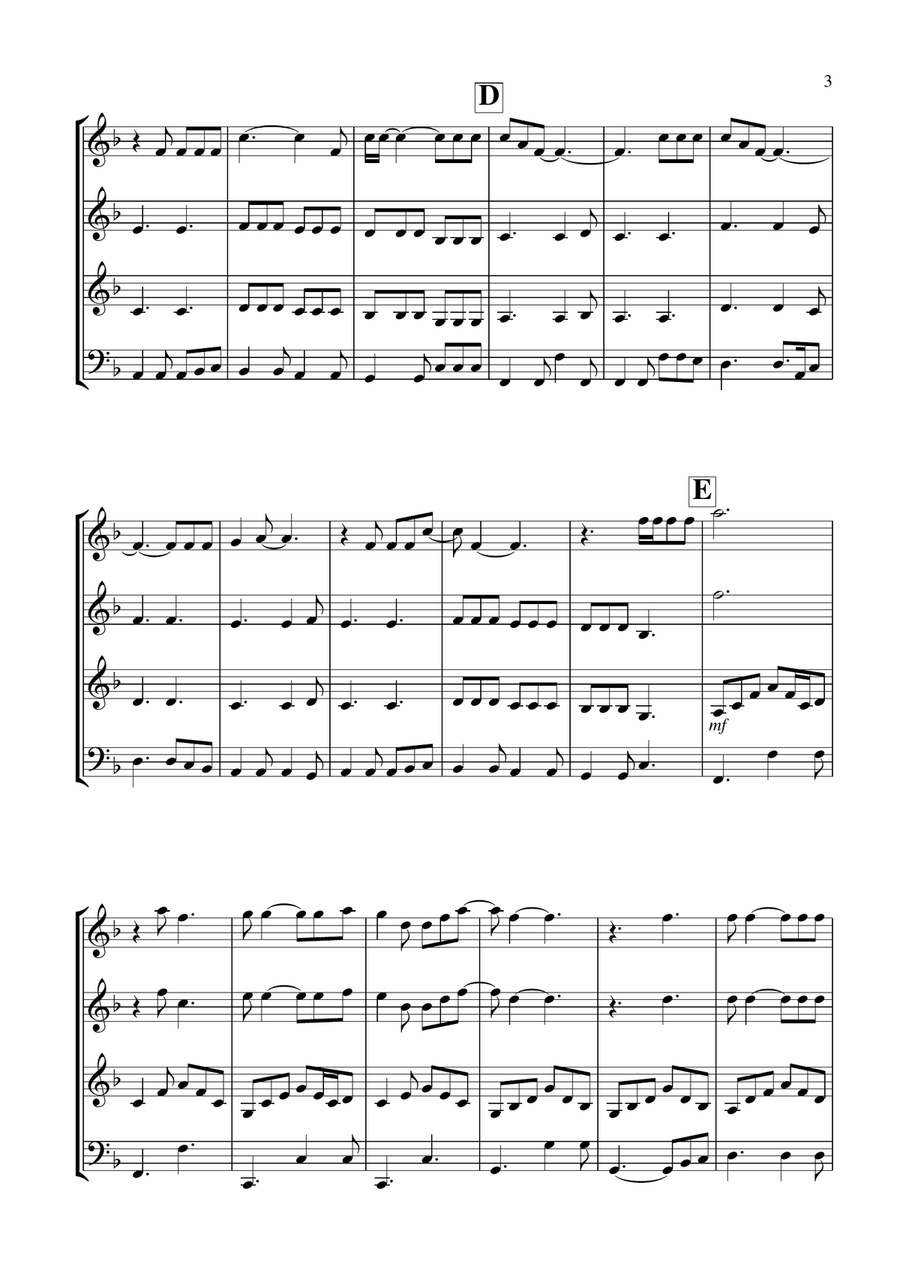 One And Only String Quartet scores gallery preview page 3