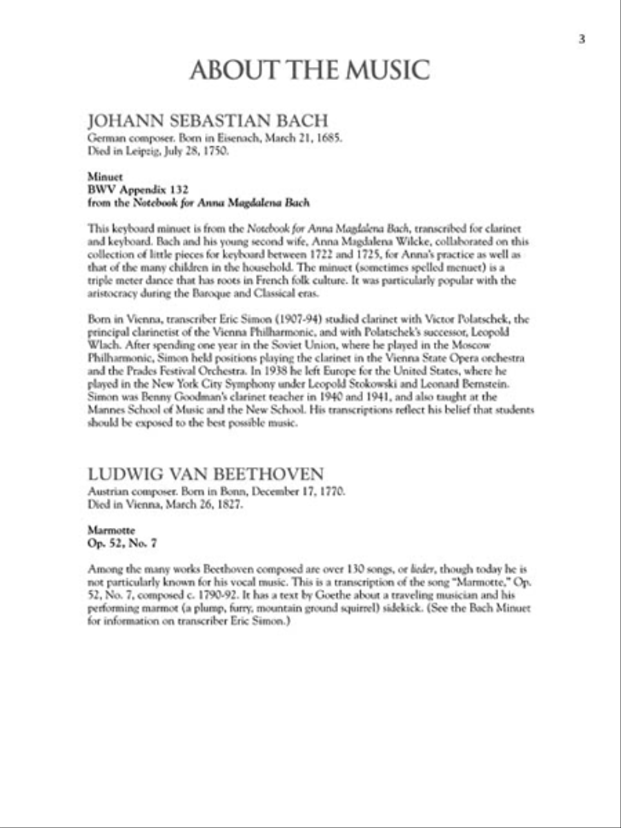 The Clarinet Collection Clarinet Solo scores gallery preview page 4