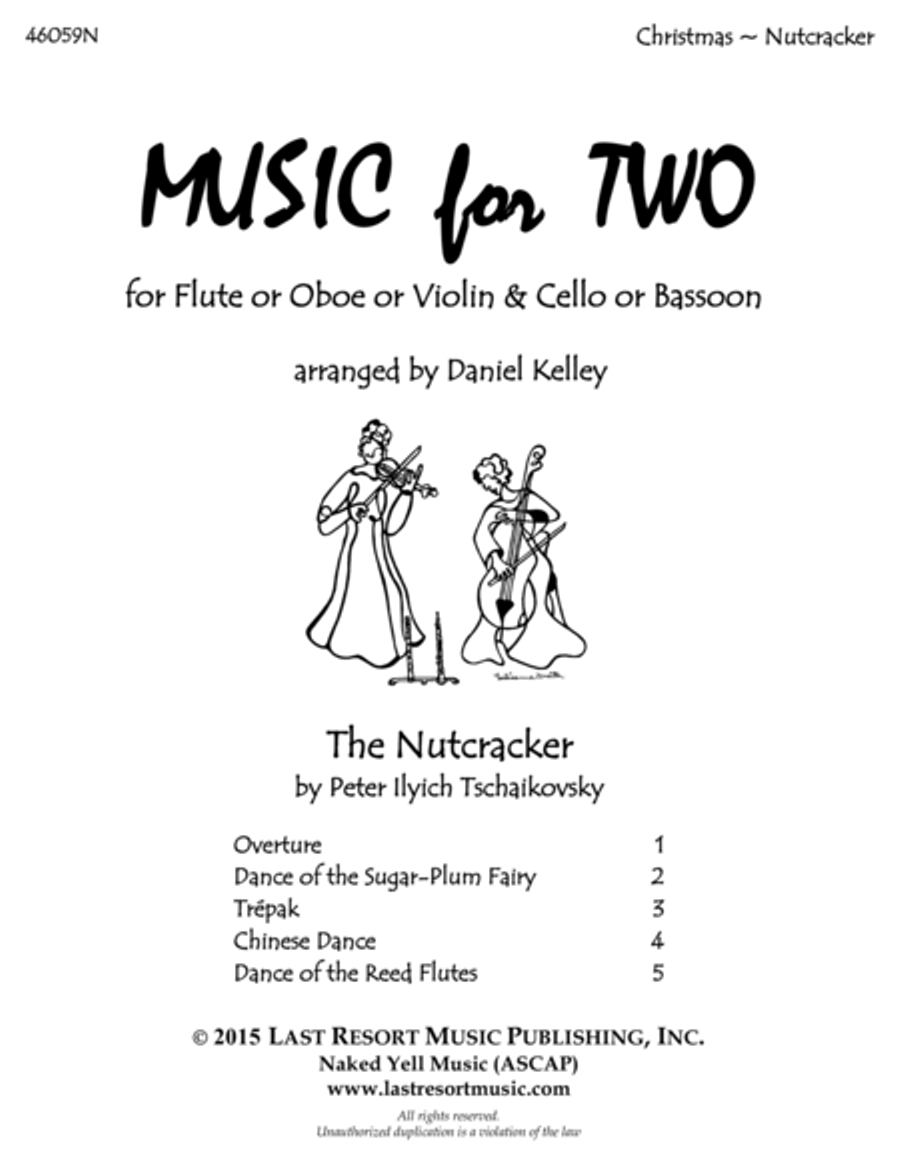 The Nutcracker - Duet - for Flute or Oboe or Violin & Cello or Bassoon - Music for Two Small Ensemble scores gallery preview page 1