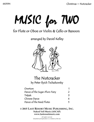 Book cover for The Nutcracker - Duet - for Flute or Oboe or Violin & Cello or Bassoon - Music for Two