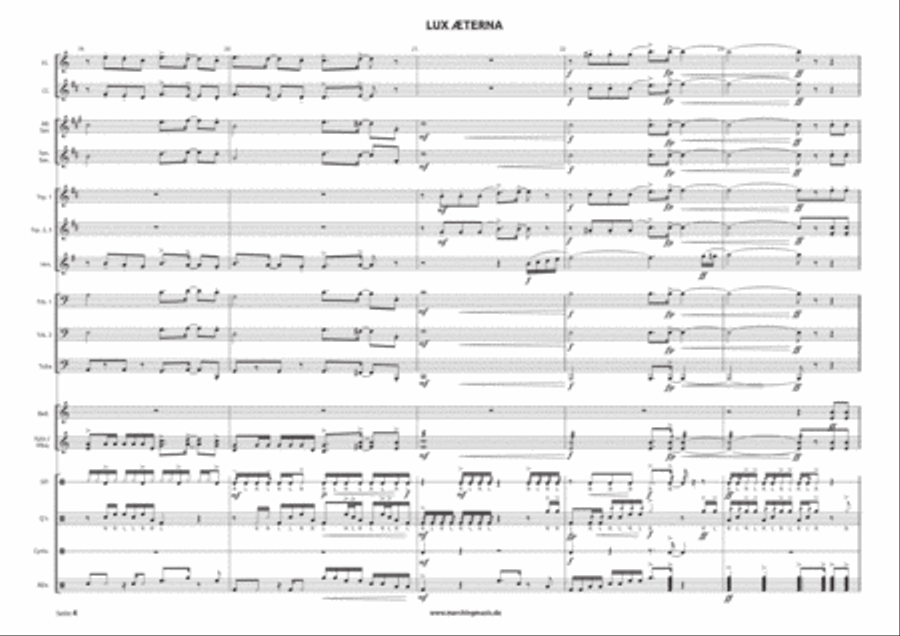 Lux Æterna Lux Æterna Marching Band scores gallery preview page 4