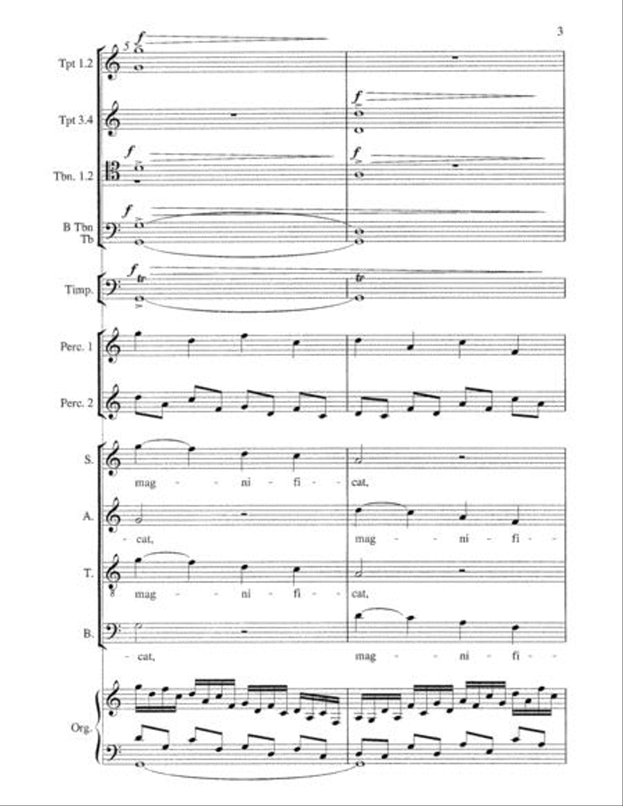 Magnificat - Brass and Percussion/Score and Parts Percussion scores gallery preview page 4