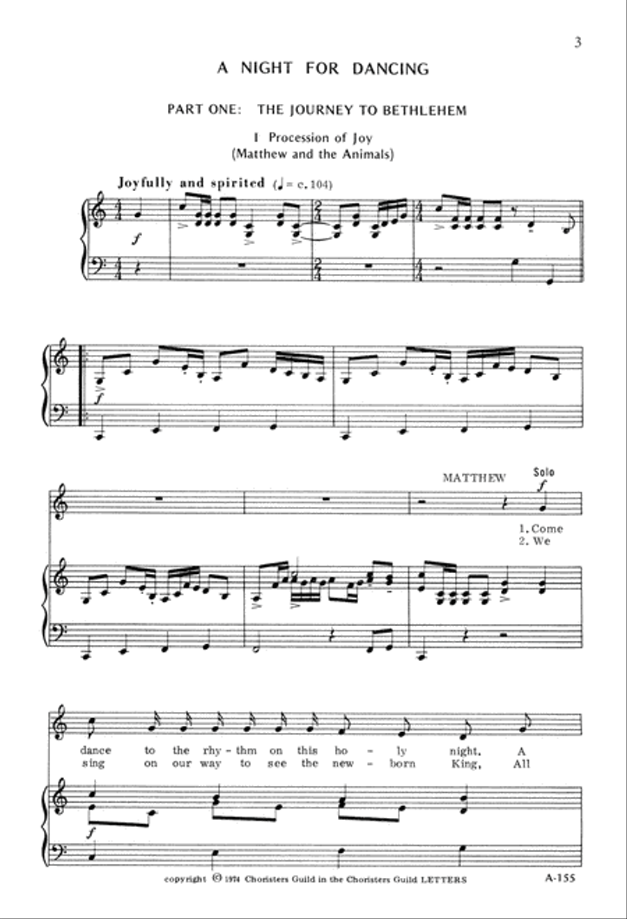 A Night for Dancing Unison Choir scores gallery preview page 3
