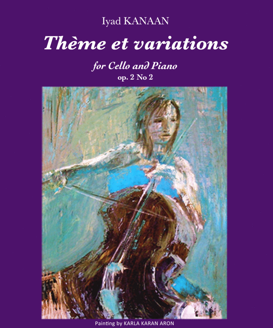 Thème et variations for Cello and Piano op. 2 No 2 Piano scores gallery preview page 1