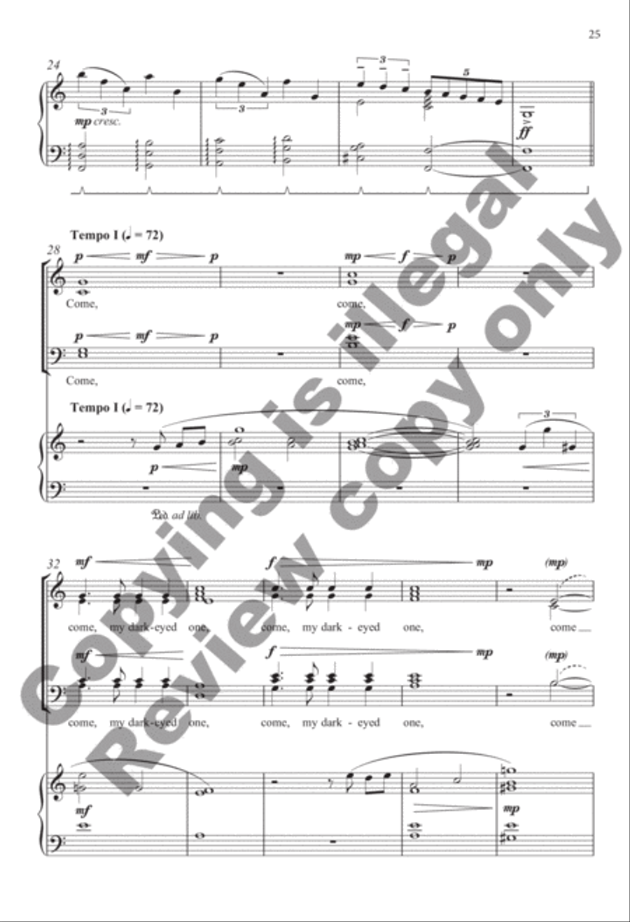 Selected Secular Choral Works of Julian Wachner 4-Part scores gallery preview page 37
