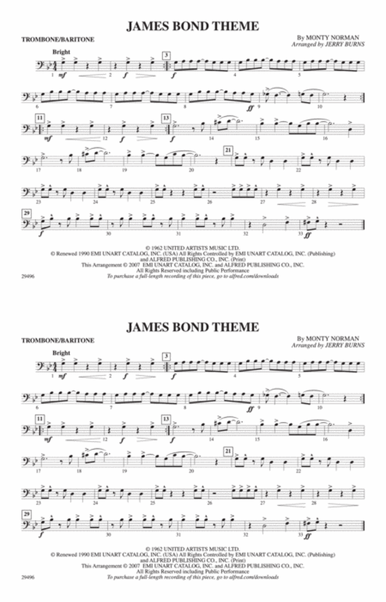 James Bond Theme: 1st Trombone