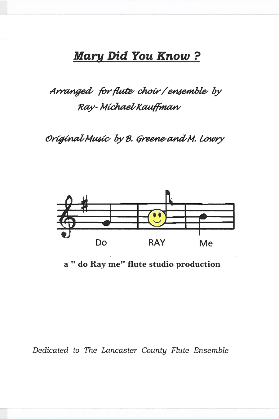 Mary, Did You Know? Flute Choir scores gallery preview page 1