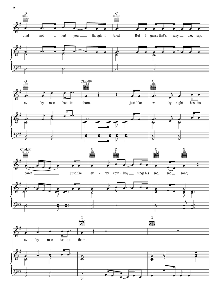 Every Rose Has Its Thorn Acoustic Guitar scores gallery preview page 2