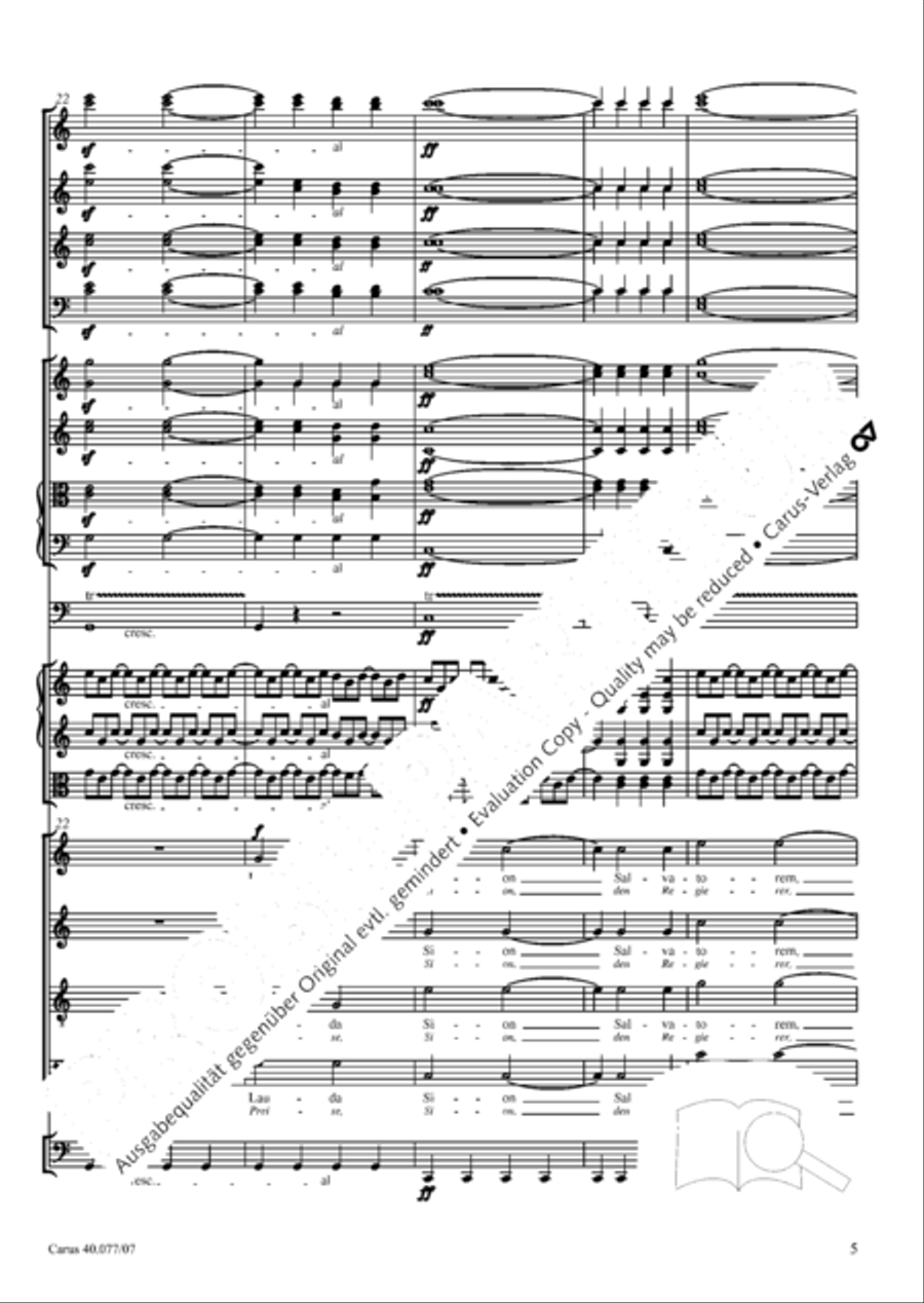 Lauda Sion 4-Part scores gallery preview page 18