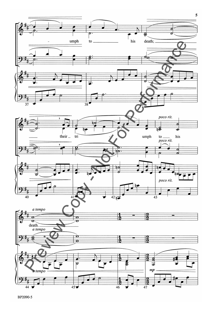 Give Us the Wings of Faith to Rise 4-Part scores gallery preview page 5