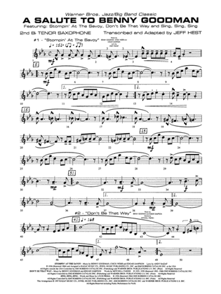 A Salute to Benny Goodman: 2nd B-flat Tenor Saxophone