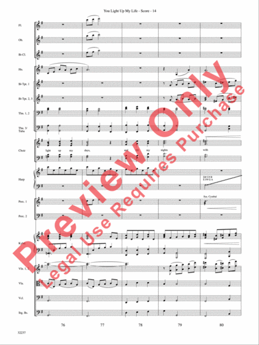 You Light Up My Life Choir scores gallery preview page 15