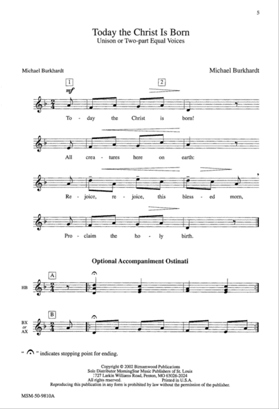 Canons for the Church Year, Set 3 Unison Choir scores gallery preview page 5