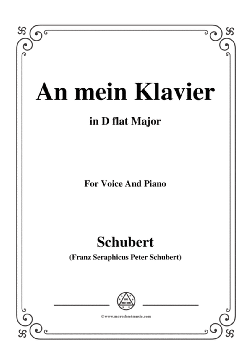 Schubert-An mein Klavier,in D flat Major,for Voice&Piano image number null