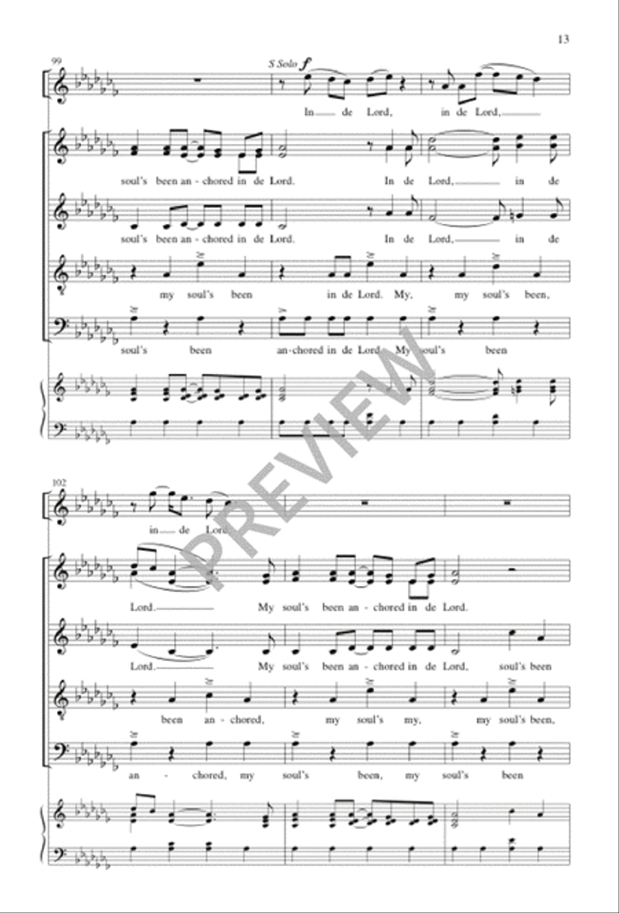 Anchored in de Lord SSATB - Sheet Music page 13