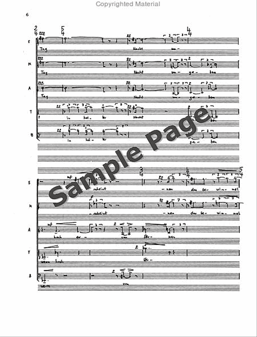 Madrigals 4 From Werther Opera SSATB scores gallery preview page 7