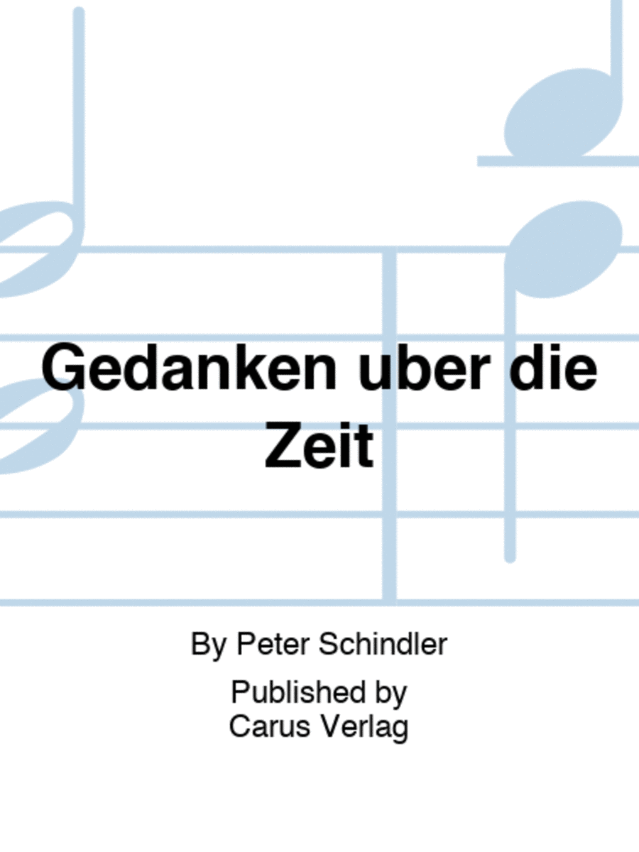 Gedanken uber die Zeit 4-Part scores gallery preview page 1