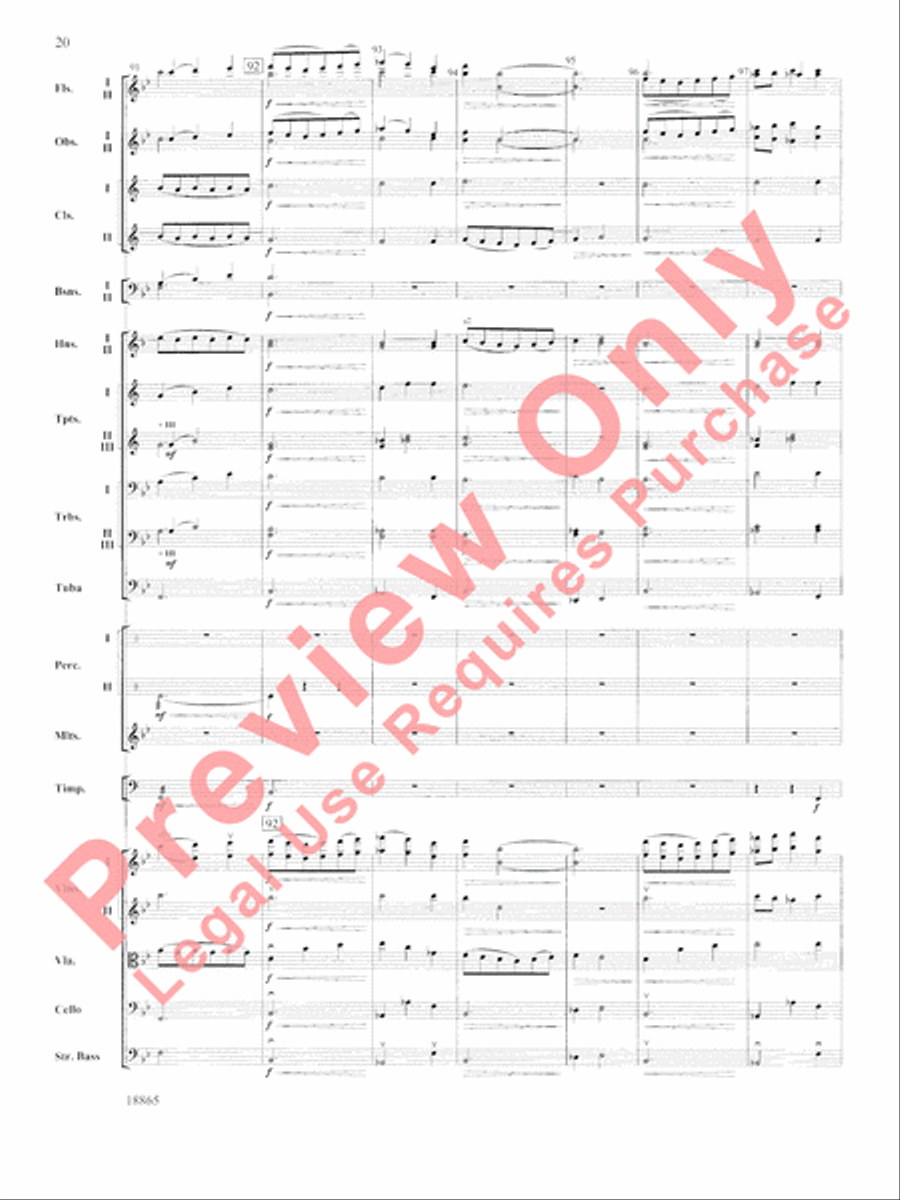 An American Rhapsody Full Orchestra scores gallery preview page 21
