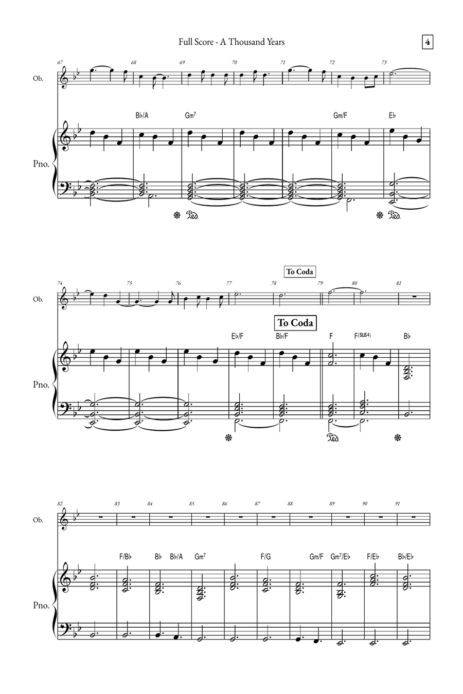 A Thousand Years Piano scores gallery preview page 4