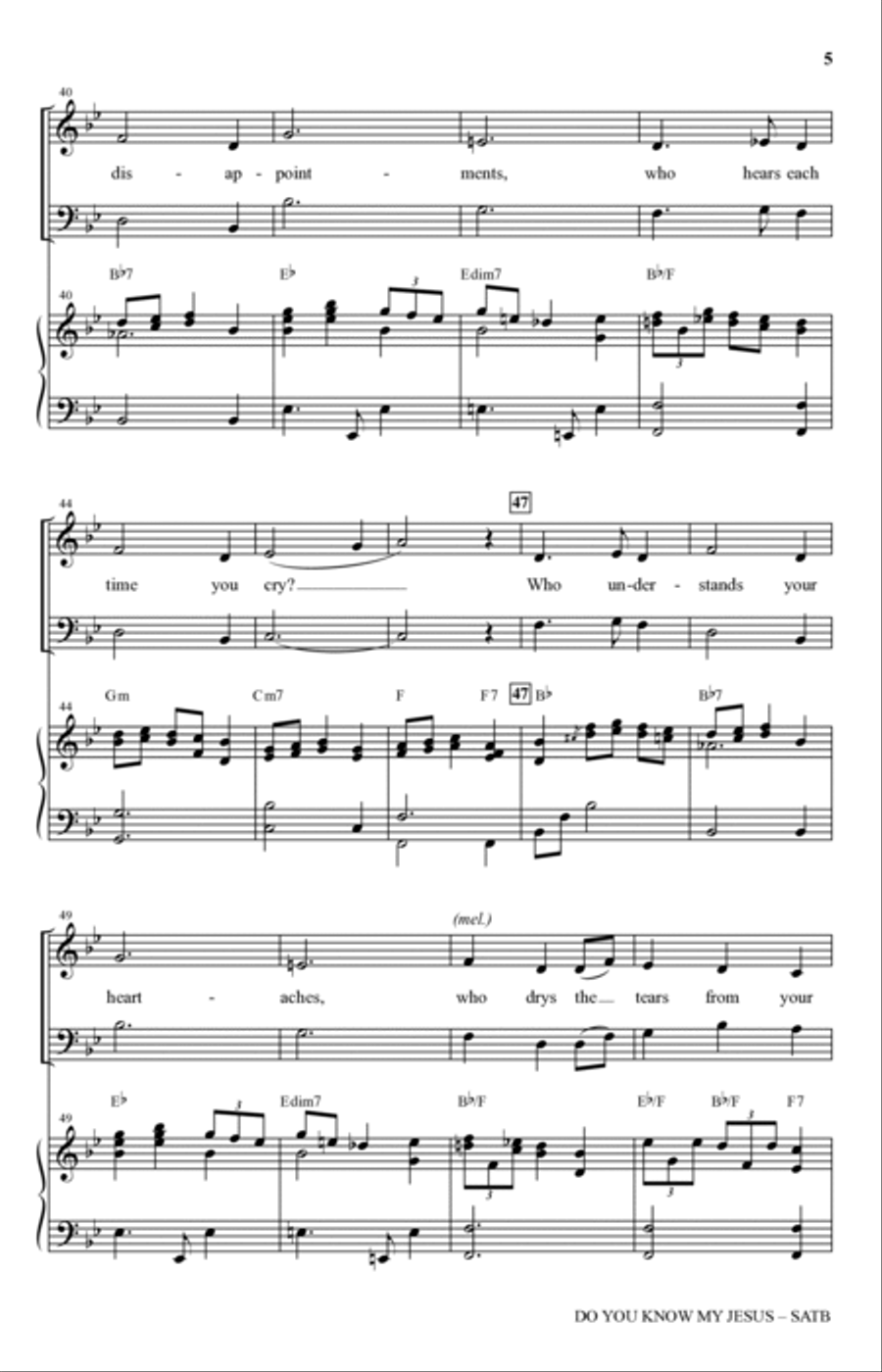 Do You Know My Jesus? Do You Know My Jesus? 4-Part scores gallery preview page 4