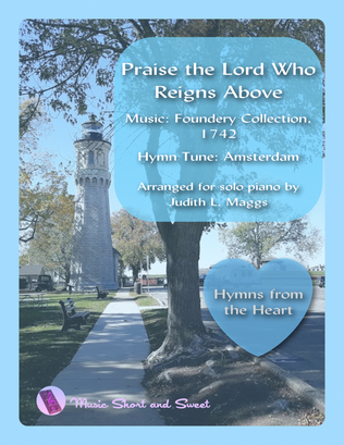 Book cover for Praise the Lord Who Reigns Above for Solo Piano