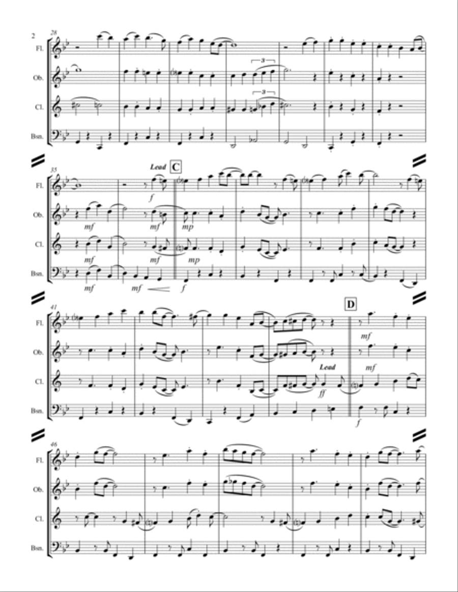 Cheek To Cheek Woodwind Quartet scores gallery preview page 3
