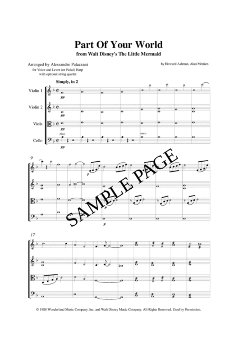 Part Of Your World Chamber Music scores gallery preview page 3