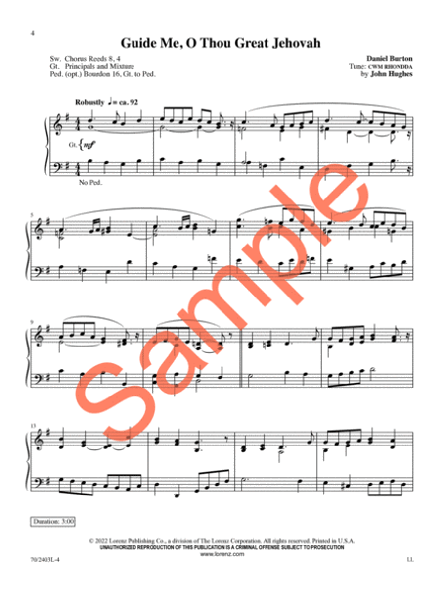 A Treasury of Hymns, Vol. 2 Organ Solo scores gallery preview page 5