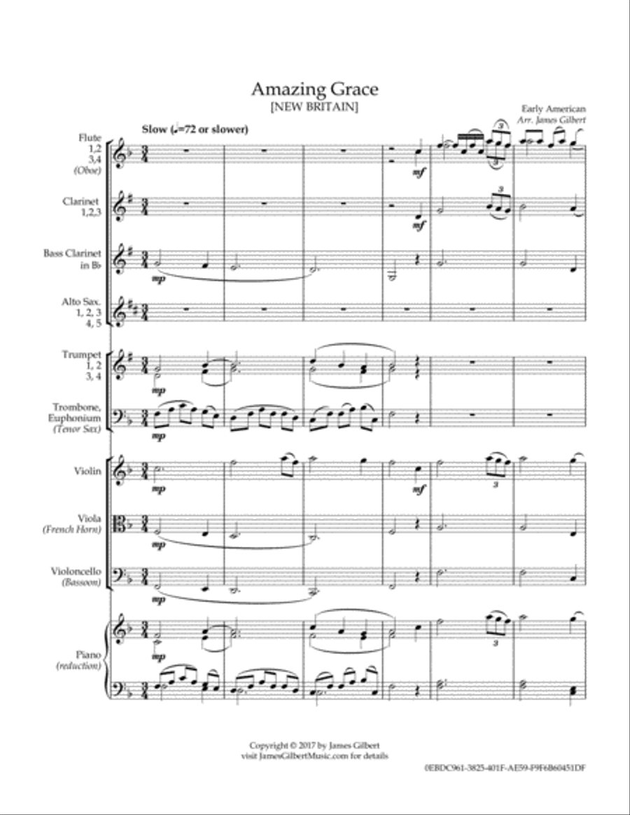 Amazing Grace Amazing Grace Full Orchestra scores gallery preview page 2