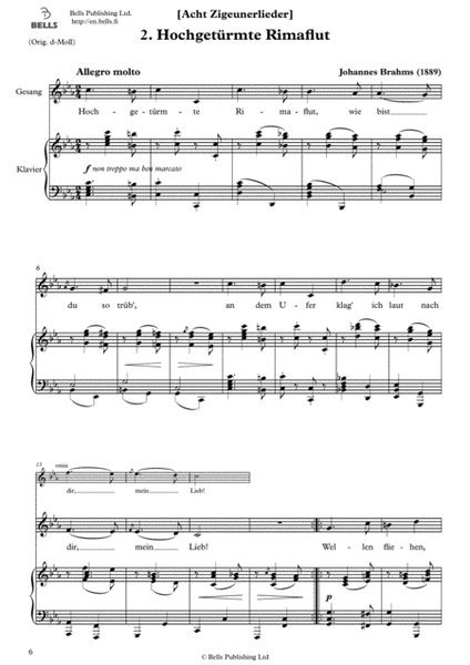 Acht Zigeunerlieder, Op. 103