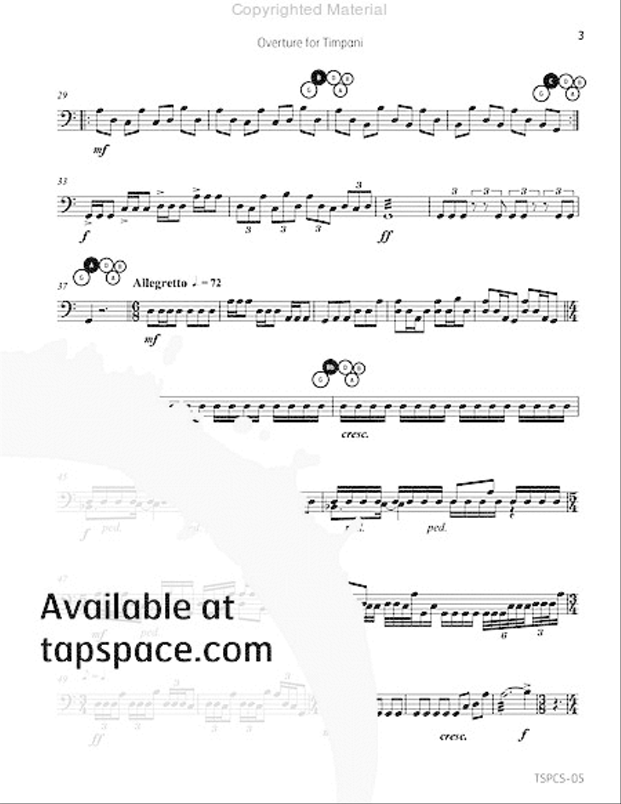 Overture for Timpani Overture for Timpani Percussion scores gallery preview page 4