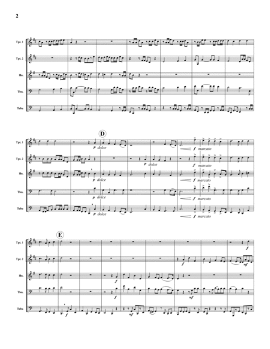 Hallelujah Chorus Hallelujah Chorus Brass Quintet scores gallery preview page 2