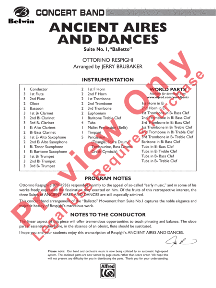 Ancient Aires and Dances Ancient Aires and Dances Concert Band scores gallery preview page 2