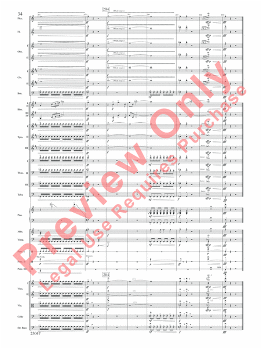 The Winds of Poseidon Full Orchestra scores gallery preview page 35