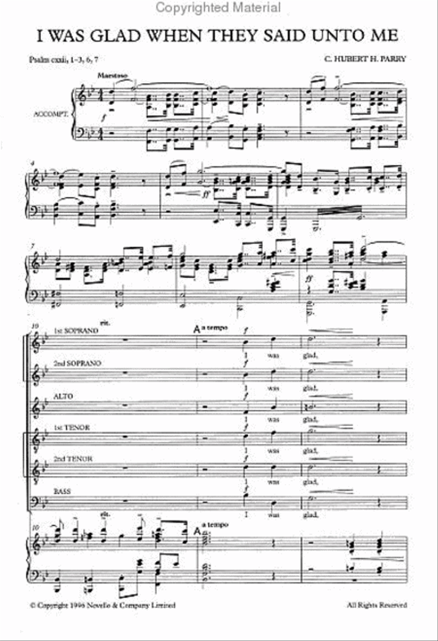 I Was Glad When They Said Unto Me Choir scores gallery preview page 2