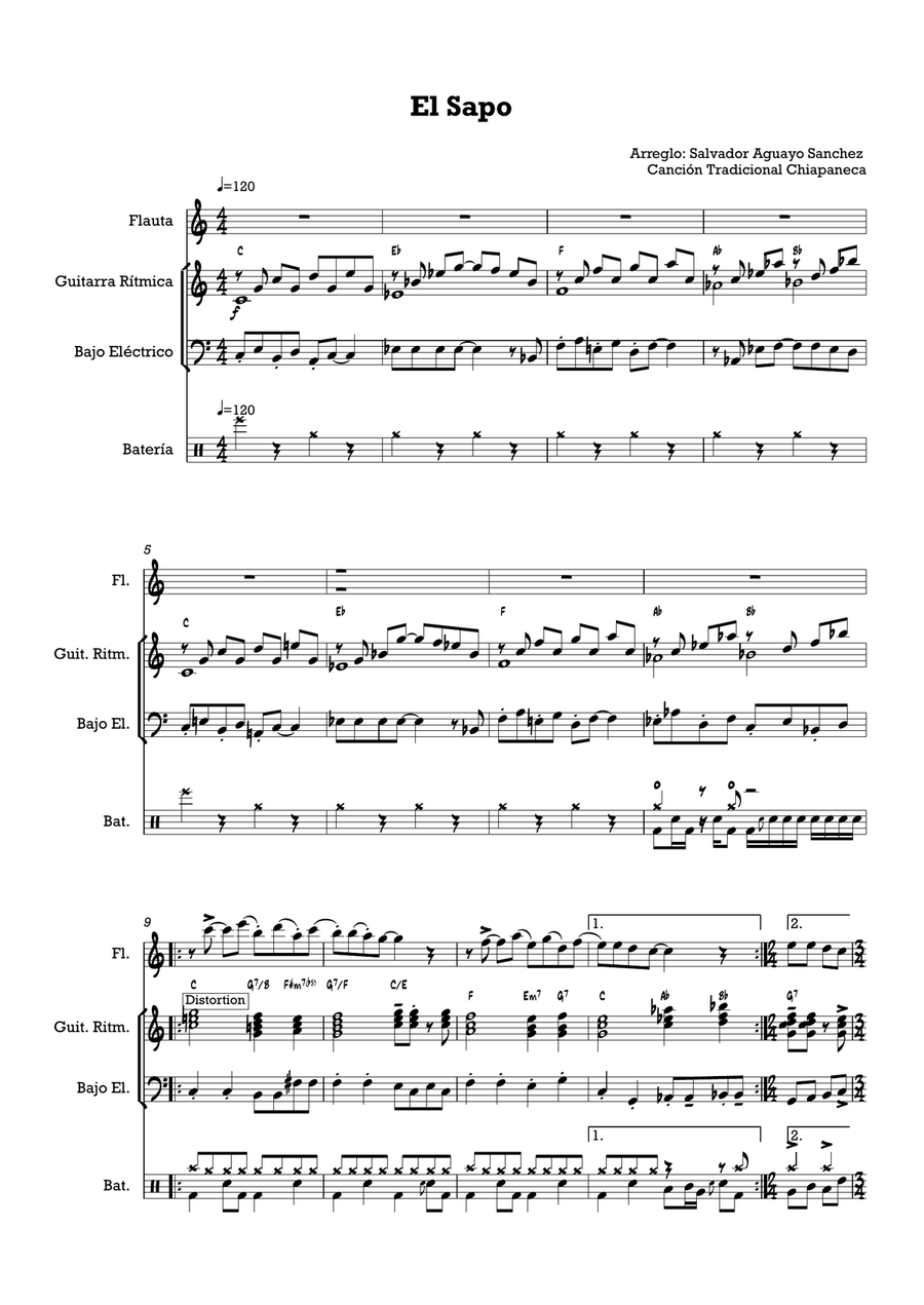 El Sapo (Son) El Sapo (Son) Small Ensemble scores gallery preview page 1