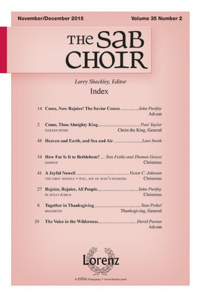 SAB Choir Nov/Dec 2015 - Magazine Issue