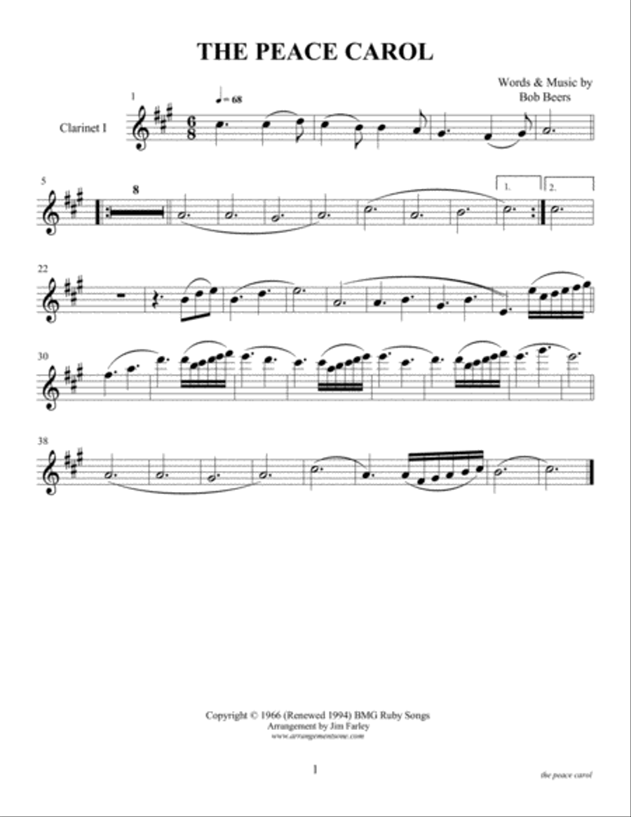 The Peace Carol 3-Part scores gallery preview page 2