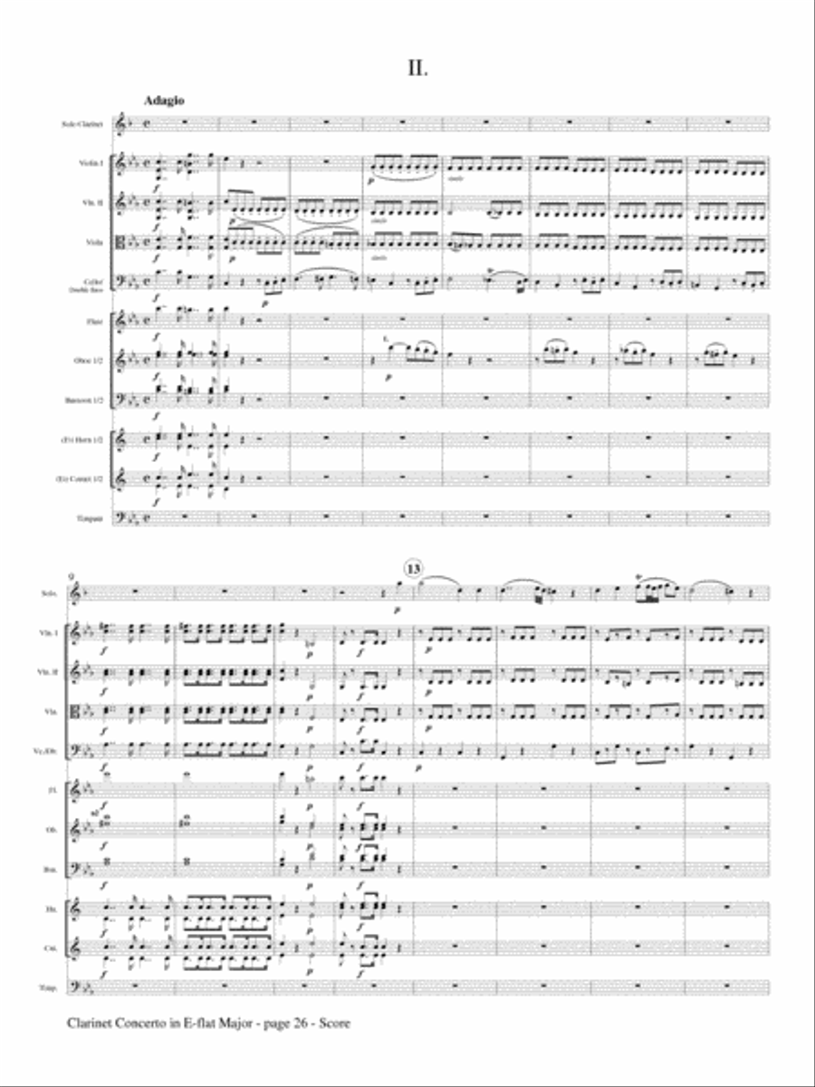Clarinet Concerto in E-flat Major, Op. 36 Orchestra scores gallery preview page 4
