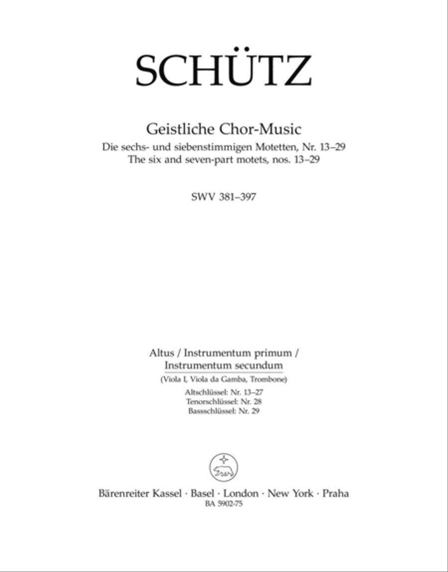 Geistliche Chor-Music SWV 381-397