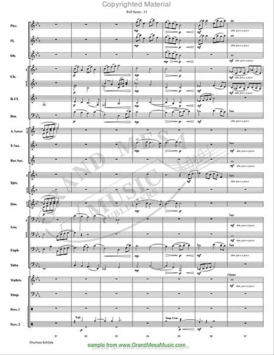 Overture Jubilate Concert Band scores gallery preview page 12