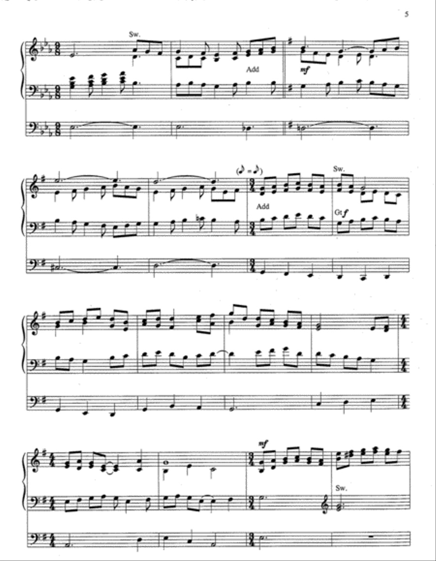 Pastorale on Of the Father's Love Begotten Organ scores gallery preview page 3