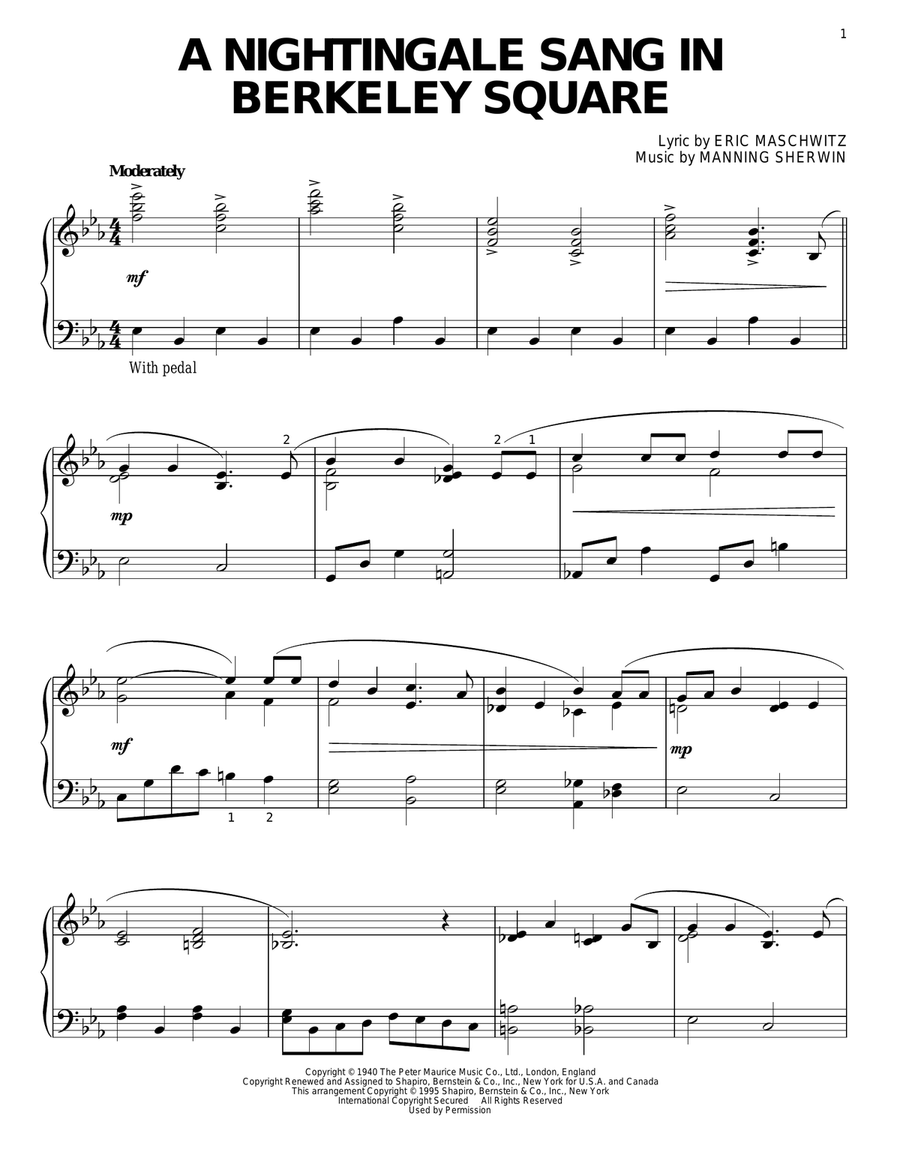 A Nightingale Sang In Berkeley Square