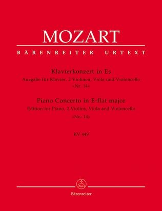 Book cover for Concerto, No. 14 E flat major, KV 449