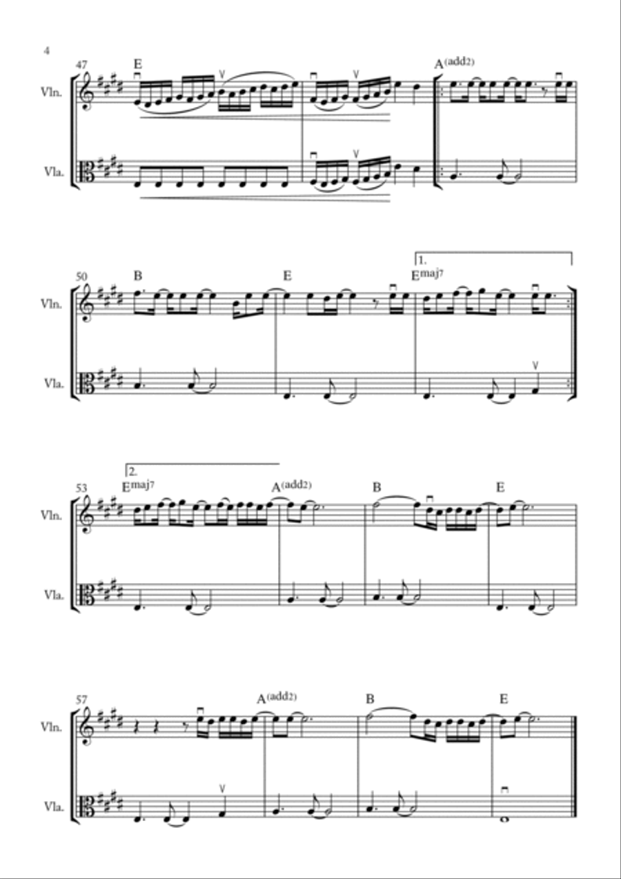 I Can Only Imagine String Duet scores gallery preview page 4
