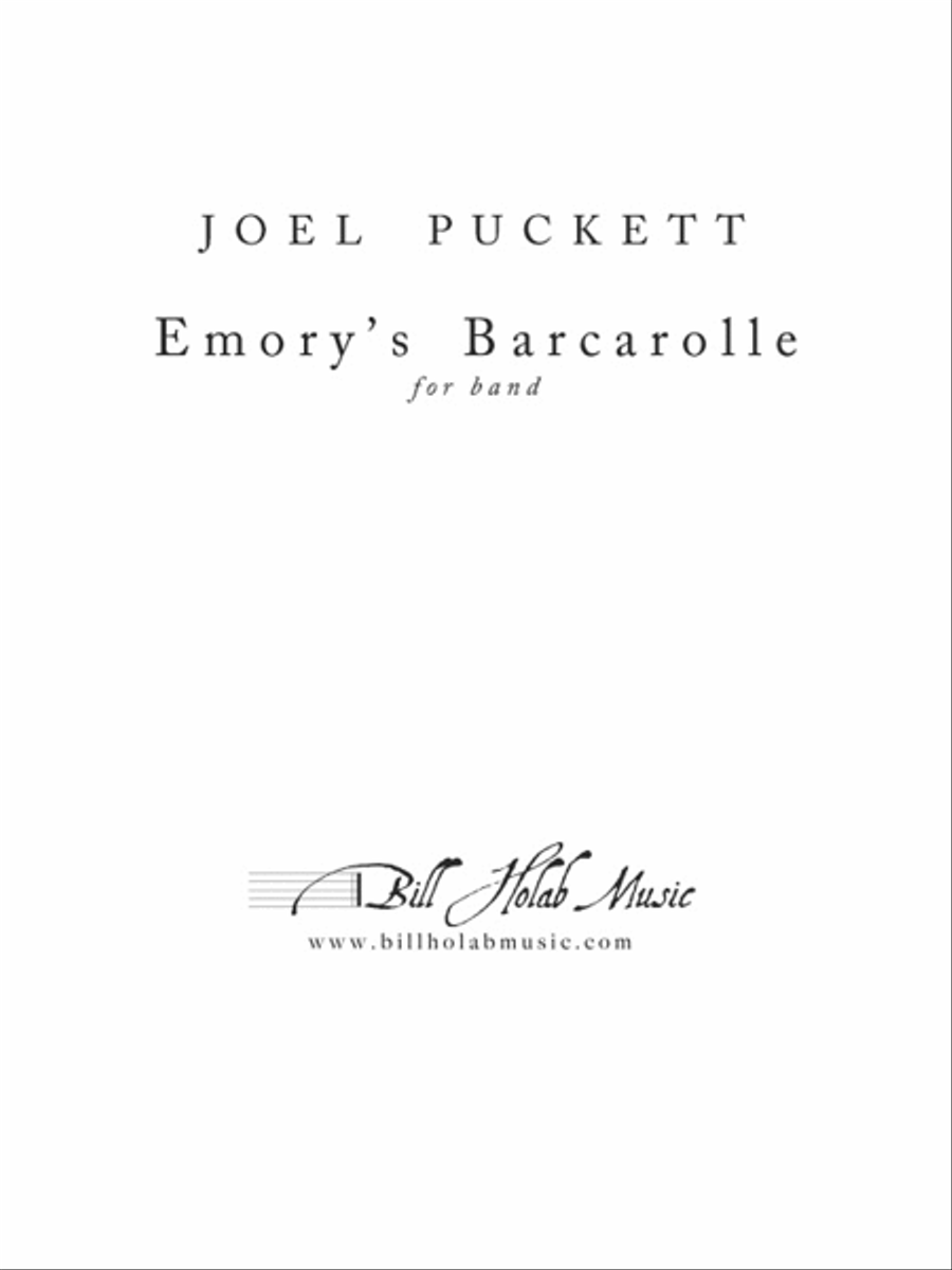 Emory's Barcarolle Emory's Barcarolle Concert Band scores gallery preview page 1